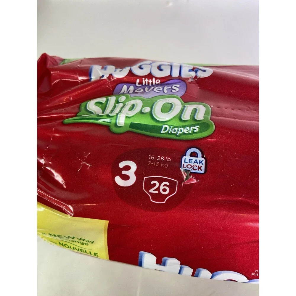 2010 Huggies Little Movers Slip On Diapers Size 3 Pack of 26 Diapers NEW
